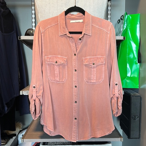 …gla… Pink Chambray Shirt - Picture 1 of 4